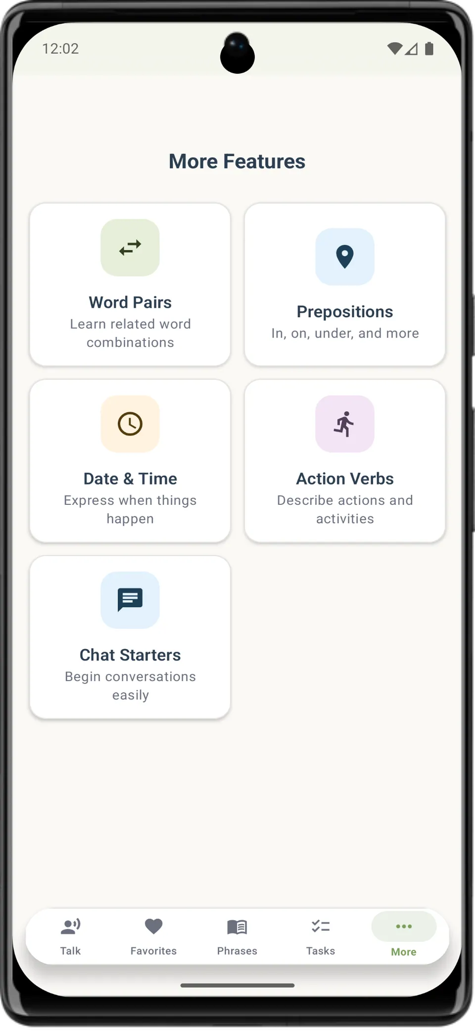 Incluve on a phone: more features